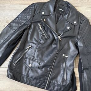 Express Faux Leather Moto Jacket